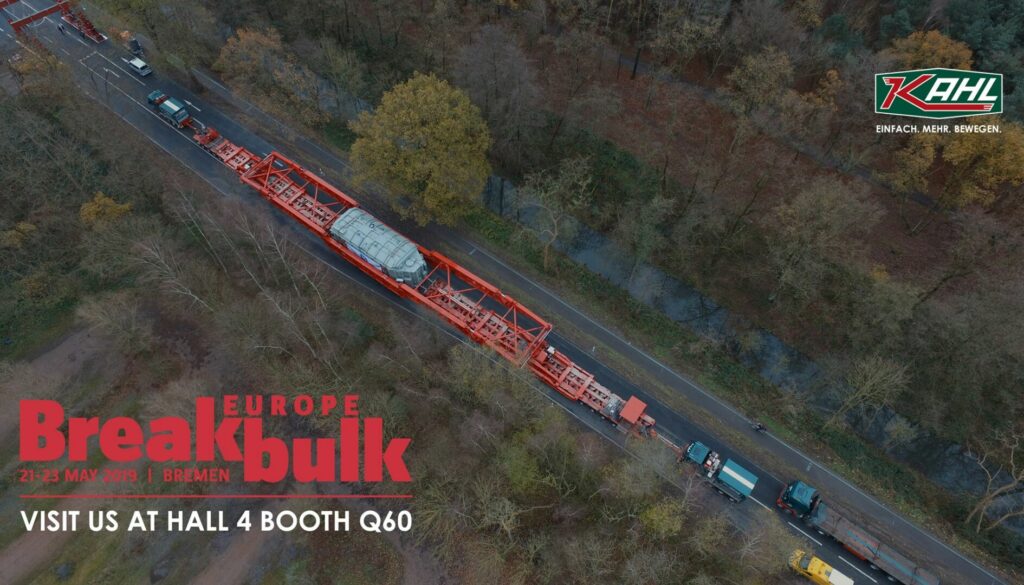 Breakbulk Heavy Transport Messe 2019 Bremen Seitentraegerbruecke Schwertransport Kahl Schwerlast