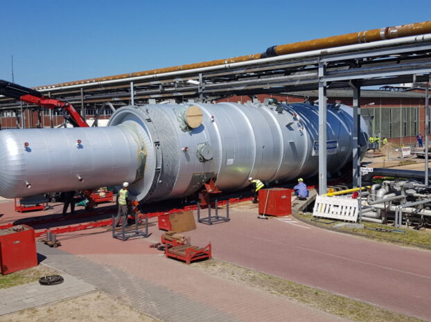 Montage-Schwertransport-Parterre-Kolonne-Verschubsystem-Kahl-Schwerlast Montage-Schwertransport-Parterre-Kolonne-Verschubsystem-Kahl-Schwerlast